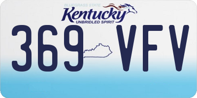 KY license plate 369VFV