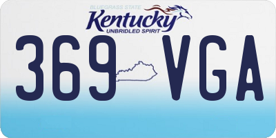 KY license plate 369VGA