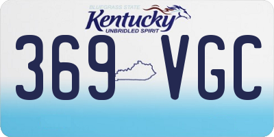 KY license plate 369VGC