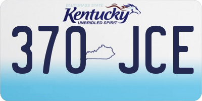 KY license plate 370JCE