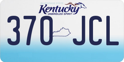 KY license plate 370JCL