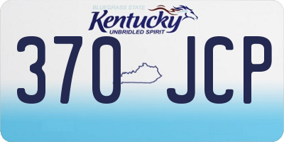 KY license plate 370JCP