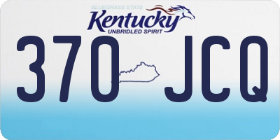 KY license plate 370JCQ