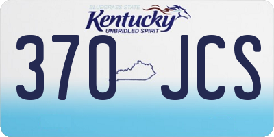 KY license plate 370JCS