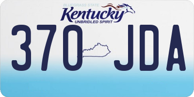 KY license plate 370JDA