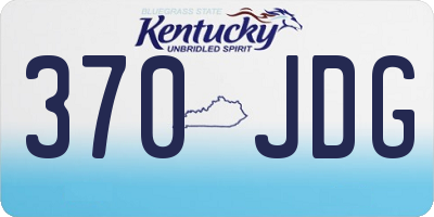 KY license plate 370JDG