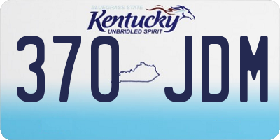 KY license plate 370JDM