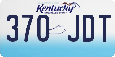 KY license plate 370JDT