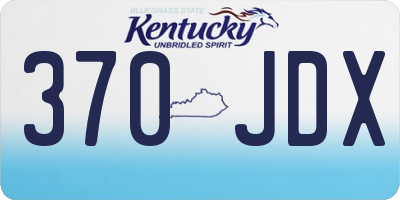 KY license plate 370JDX