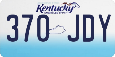 KY license plate 370JDY