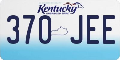 KY license plate 370JEE