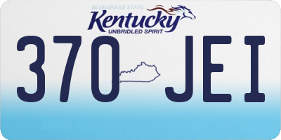 KY license plate 370JEI