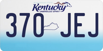 KY license plate 370JEJ