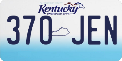 KY license plate 370JEN
