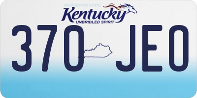 KY license plate 370JEO