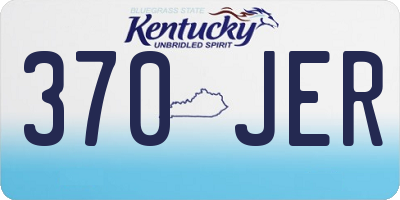 KY license plate 370JER