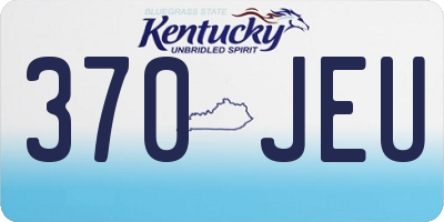KY license plate 370JEU