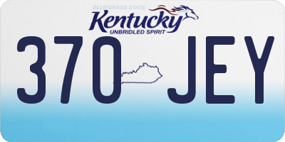 KY license plate 370JEY