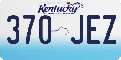 KY license plate 370JEZ