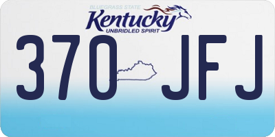KY license plate 370JFJ