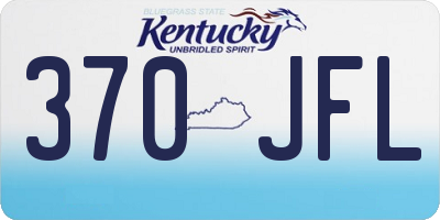 KY license plate 370JFL