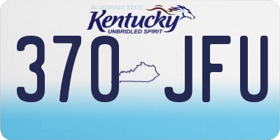 KY license plate 370JFU