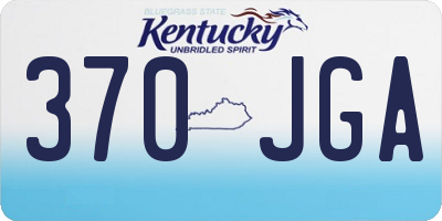 KY license plate 370JGA