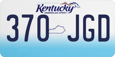 KY license plate 370JGD