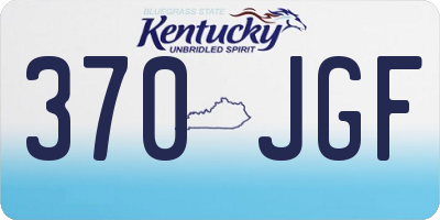 KY license plate 370JGF