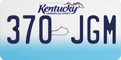 KY license plate 370JGM