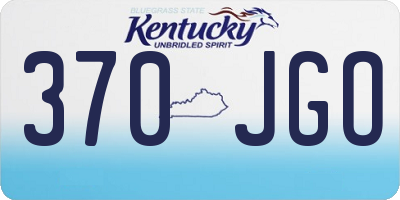 KY license plate 370JGO