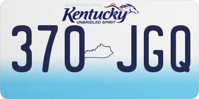 KY license plate 370JGQ