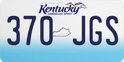 KY license plate 370JGS