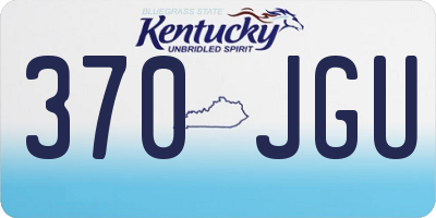 KY license plate 370JGU