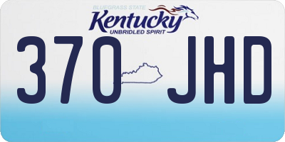 KY license plate 370JHD