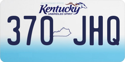 KY license plate 370JHQ