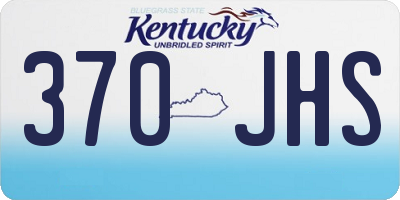 KY license plate 370JHS