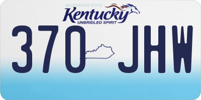 KY license plate 370JHW