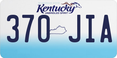 KY license plate 370JIA