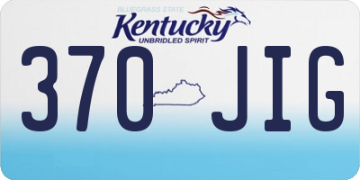 KY license plate 370JIG