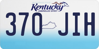 KY license plate 370JIH