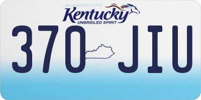 KY license plate 370JIU