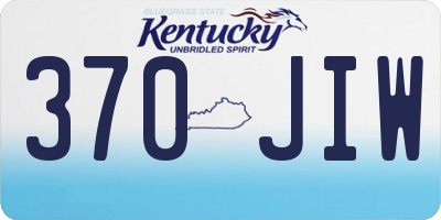 KY license plate 370JIW