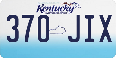 KY license plate 370JIX
