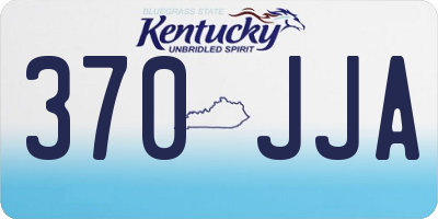 KY license plate 370JJA
