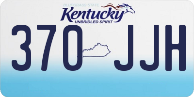 KY license plate 370JJH