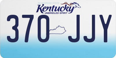 KY license plate 370JJY