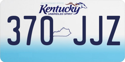 KY license plate 370JJZ