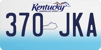 KY license plate 370JKA