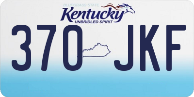 KY license plate 370JKF